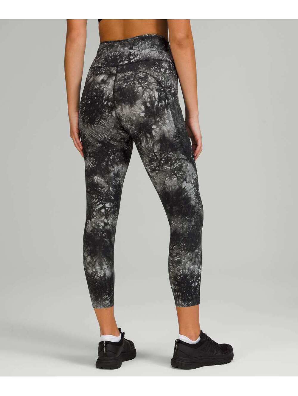 Lululemon Fast and Free High-Rise Crop Leggings Size 6 Ink Vapor Ice Grey Multi